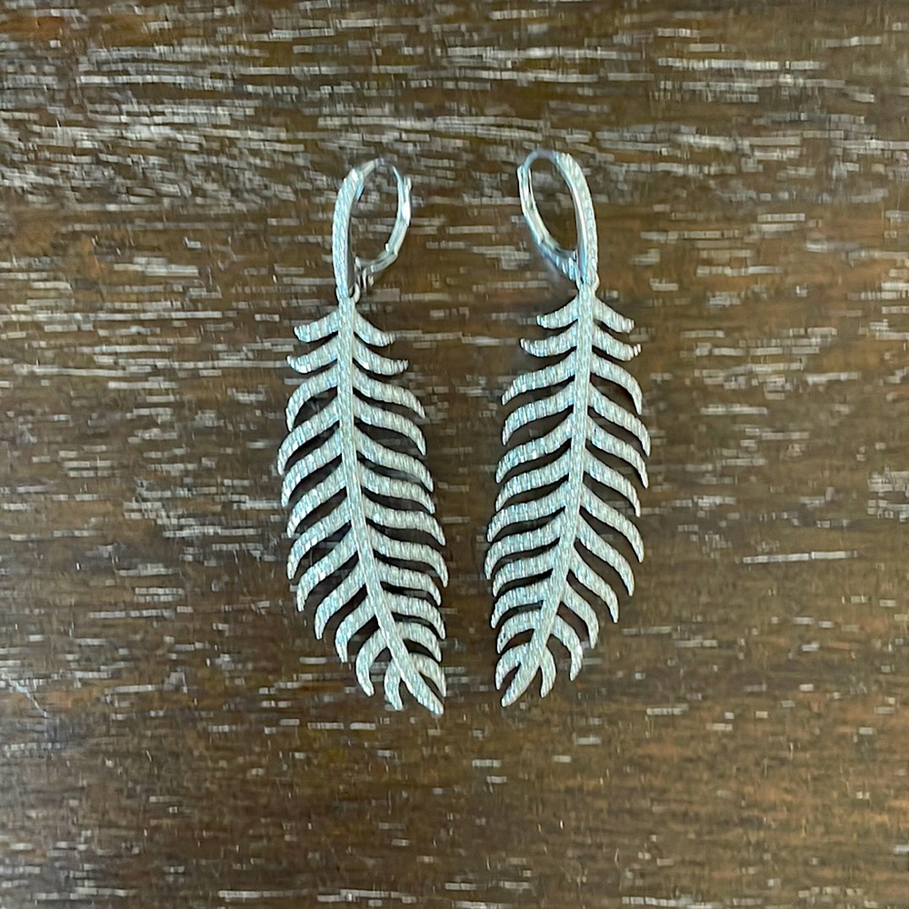Nadri pavé feather earrings